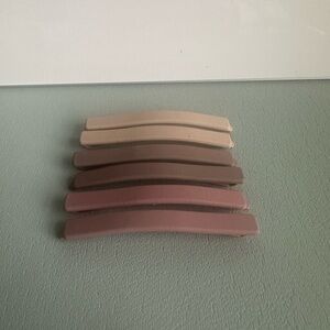 Set of 6 Pink & Purple Ombré Barrettes - Hair Clips - NWOT